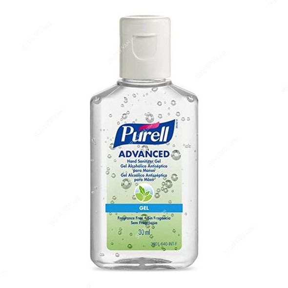 Purell Advanced Gel Hand Sanitizer, 3901-250, 30ML, Clear