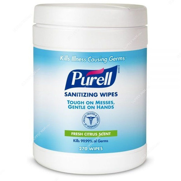 Purell Hand Sanitizing Wipes, 9113-06, 270 Pcs/Pack