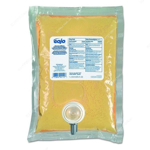 Gojo Ultra Mild Antimicrobial Lotion Soap Refill, 2157-08, 1000ML