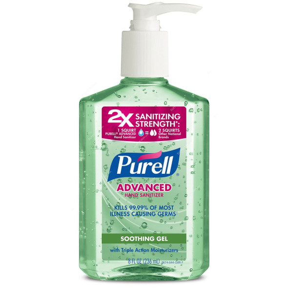 Purell Advanced Soothing Gel Hand Sanitizer With Aloe and Vitamin E, 3016-12, 236ML