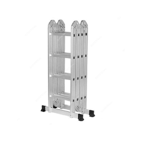 Hawk King Multi Purpose Folding Ladder, Aluminium, 16 Steps, 150 Kg, 4.8 Mtrs