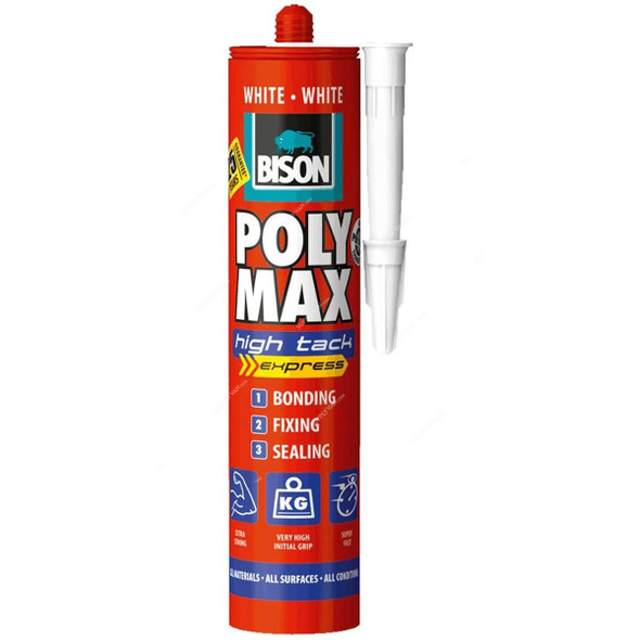 Bison Poly Max High Tack Express Sealant, 6300808, 425GM, White