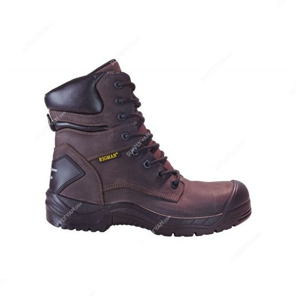Rigman Safety Shoes, RSN609, ProSeries, Size39, Leather, Brown