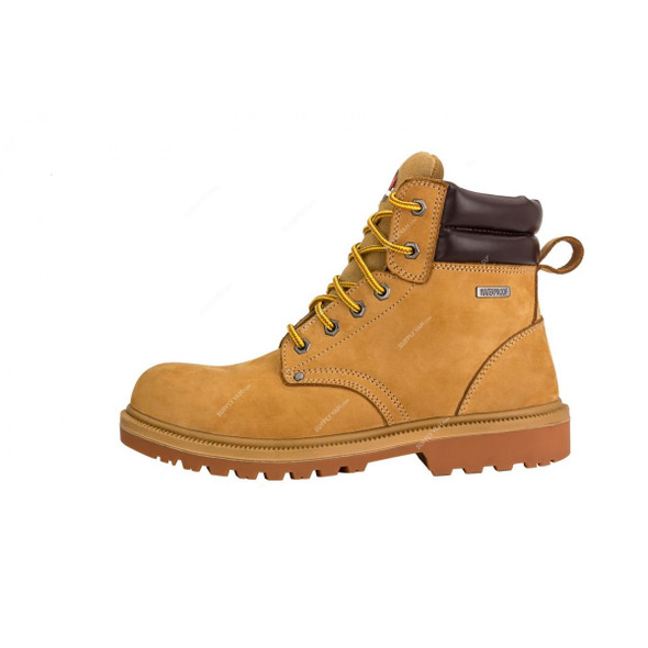 Rigman Electrical Shock Resistant 6KV Safety Shoes, ProSeries 6500, Size41, Leather, Honey