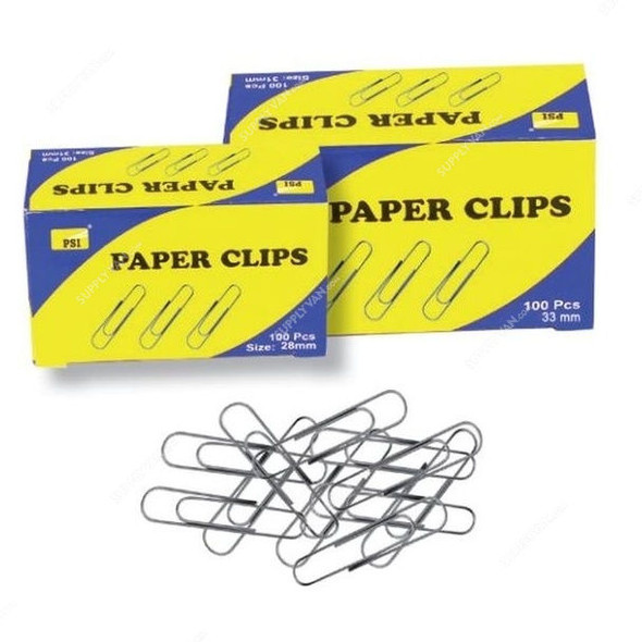 PSI Round Paper Clip, PSPCYLP006-28, 28MM, PK250