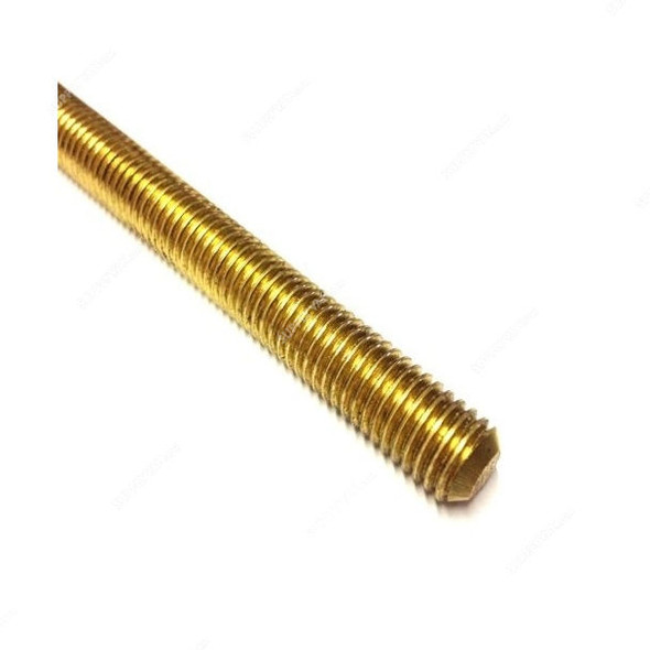 Thread Rod, M10 x 2Mtrs, Gold, 100PCS