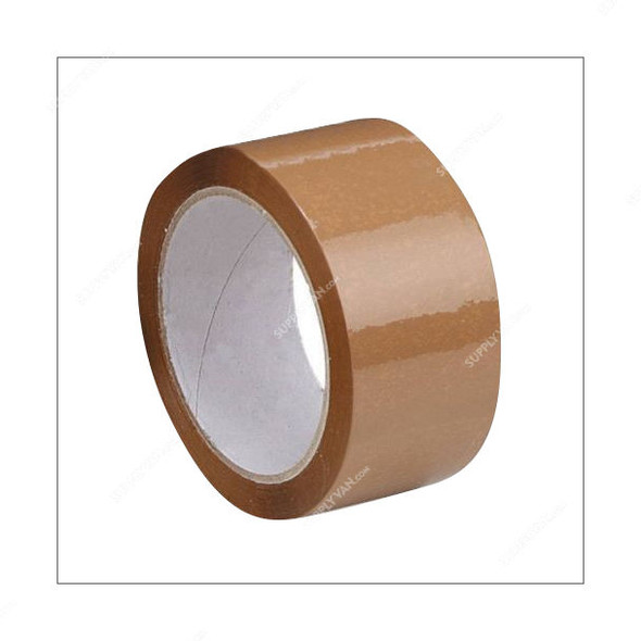 Solvent Based BOPP Tape, 55 Micron, 48MM x 100 Yards, Brown, 12 Rolls/Pack