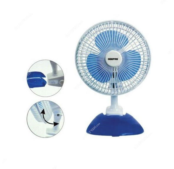 Geepas Clip Fan, GF9608, 6 Inch, 22W