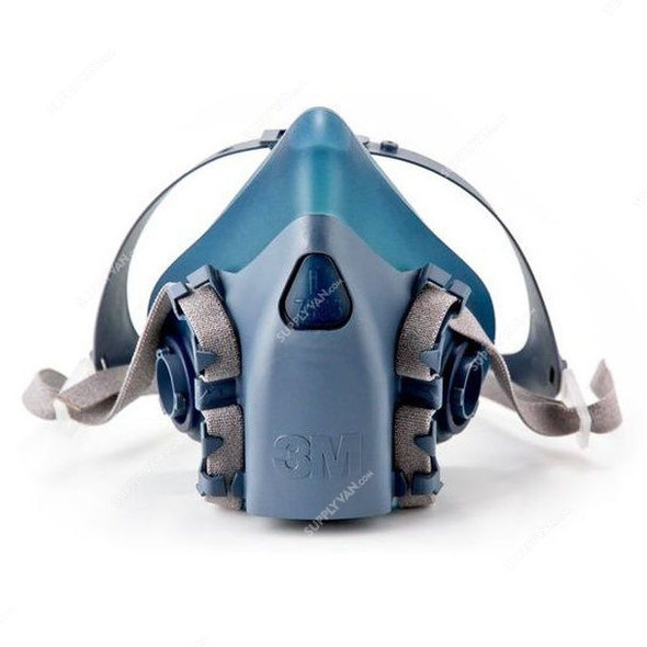 3M Half Face Mask Respirator, 3M7503, Large, Blue