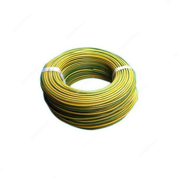 Ducab Single Core Cable, PVC, 1.5MM x 100 Mtrs, Yellow/Green