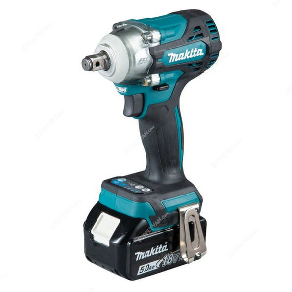 Makita Brushless Impact Wrench Kit, DTW300RTJ, 2x 5.0Ah Battery, 1x 18V Charger, 30 Nm, 1/2 Inch