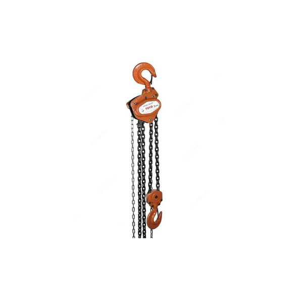 Toyo Manual Chain Hoist, TCB-010, 1 Ton x 3 Mtrs
