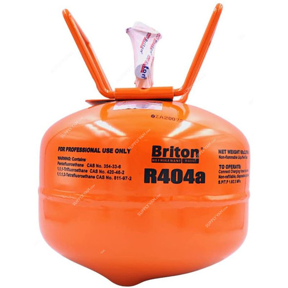 Briton Refrigerant Gas, BR-R404AM, 3 Kg, Orange