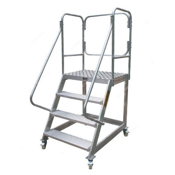 Penguin Mobile Work Platform Ladder, MWP5, Aluminium, 4+1 Steps, 200 Kg, 1250MM