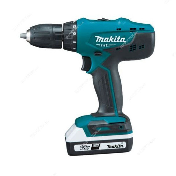 Makita MT Series Blue Drill Driver Kit, M6301DWEB, 1.5Ah, 18V, 1400 RPM, 5 Pcs/Kit