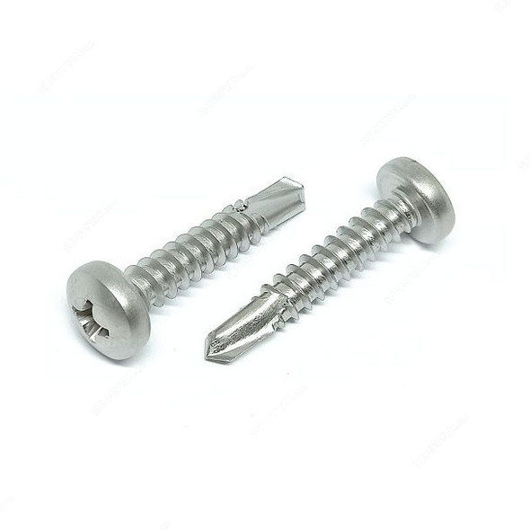 Self Tapping Screw, Phillips, 316 Stainless Steel, 4 x 50MM, 500 Pcs/Box