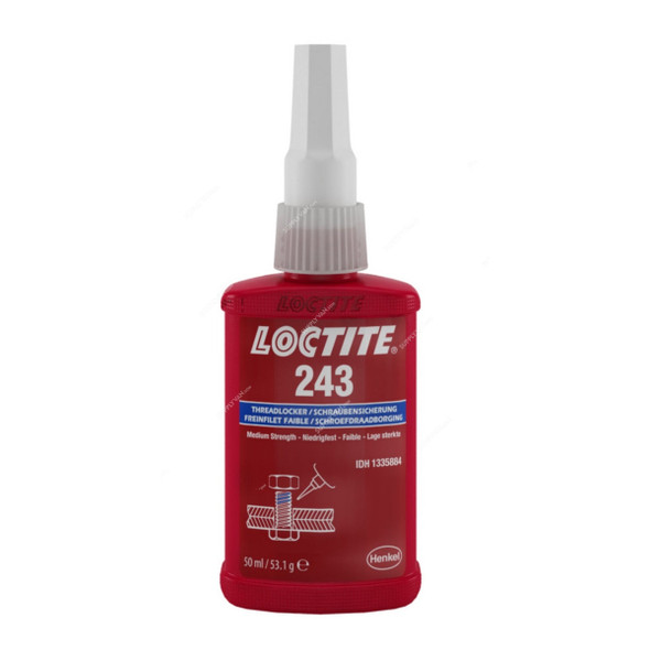 Loctite Medium Strength Threadlocker, 243, 50ML