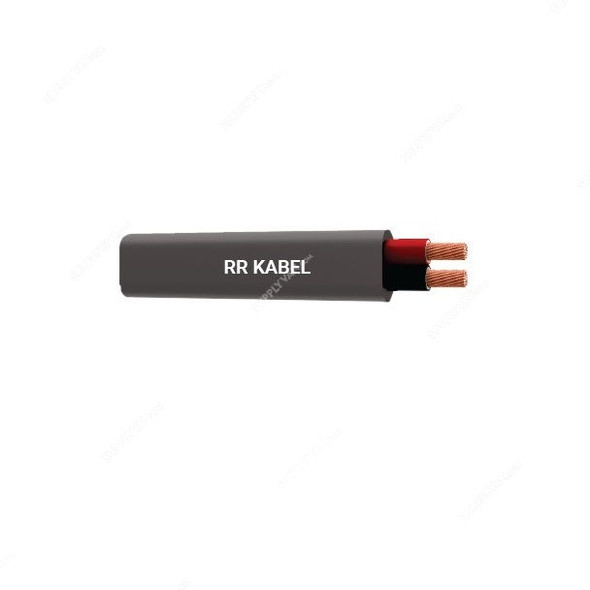 RR Kabel Double Insulated Flat Cable, 2 Core, 0.75MM x 100 Yards, Black