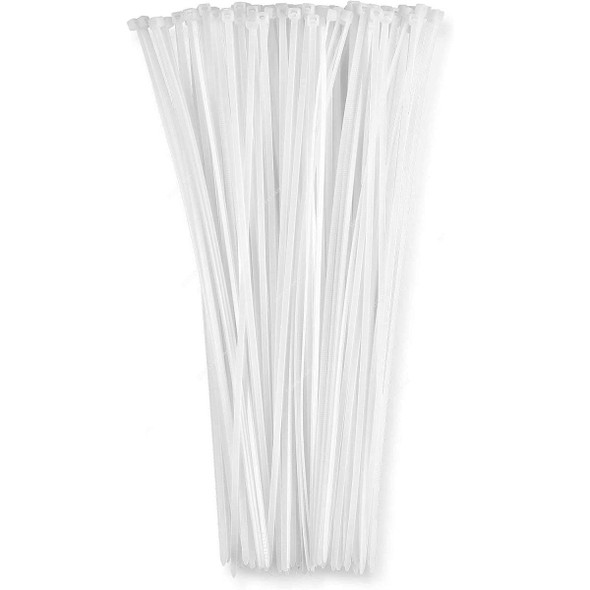 Dekun Heavy Duty Cable Tie, Nylon, 26 Inch x 7.6MM, White, 100 Pcs/Pack