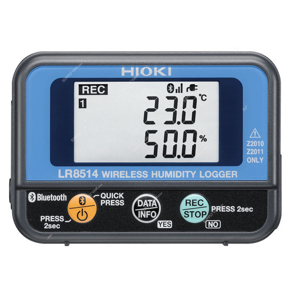 Hioki Wireless Humidity Logger, LR8514, 100-240VAC, -40 to 80 Deg.C