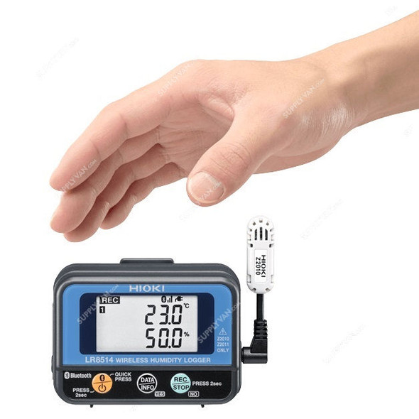 Hioki Wireless Humidity Logger, LR8514, 100-240VAC, -40 to 80 Deg.C
