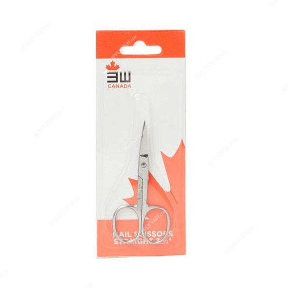 3W Nail Scissor, 3W4803-3-5, Stainless Steel, 3.5 Inch, Silver