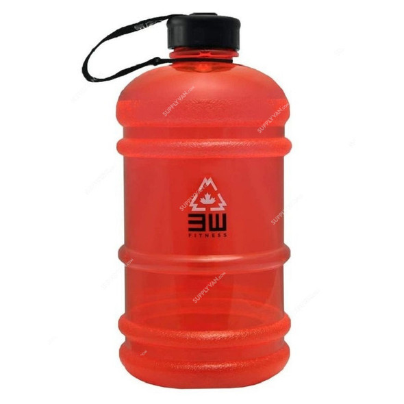 3W Hydrator Bottle, 3WF-8004R, Plastic, 2.2 Ltrs, Red