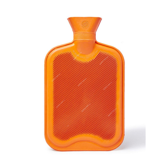 3W Plush Cover Hot Water Bottle, 3W ORG-0050, 2 Ltrs, Orange