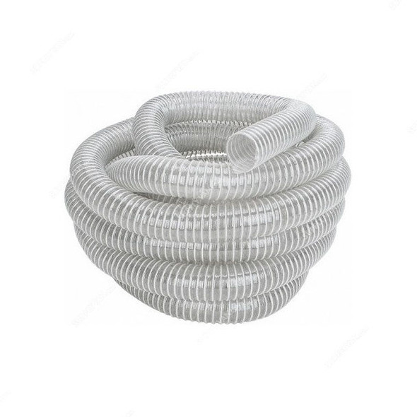 Heli Spiral Suction Hose, PVC, 2 Inch Dia x 30 Mtrs Length, Clear