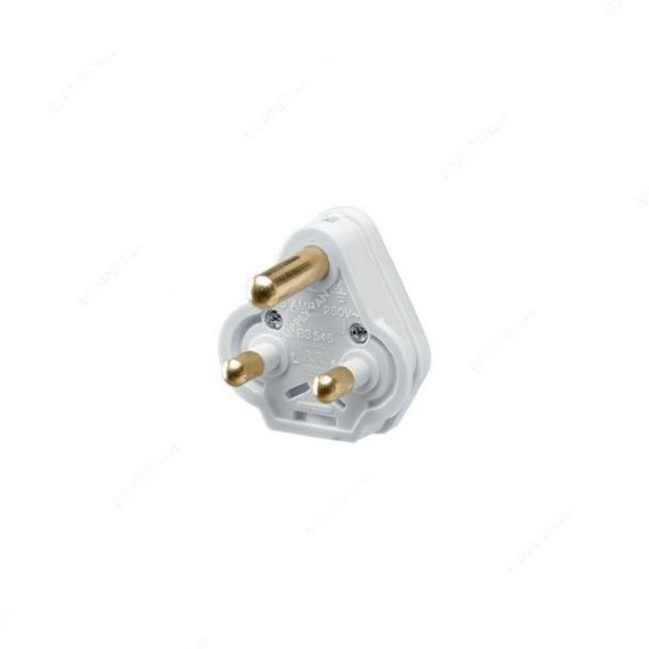 RR Round Plug Top, W9001, 3 Pin, 15A