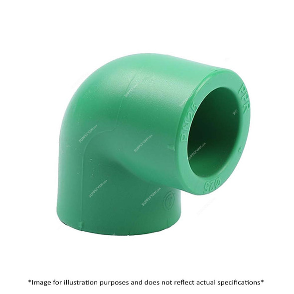 Atlas PPR Elbow, APE9075, 90 Degree, 75MM Dia, PN20, Green