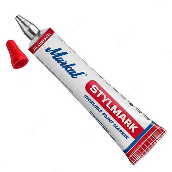 Markal Stylmark Paint Marker, 3MM, Red, 6 Pcs/Pack