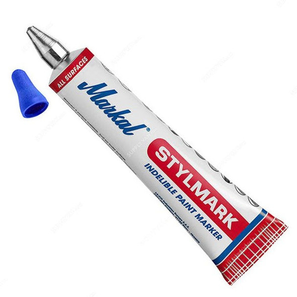 Markal Stylmark Paint Marker, 3MM, Blue, 48 Pcs/Pack