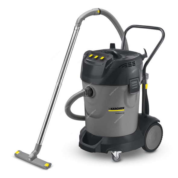 Karcher NT 70/3 Wet and Dry Vacuum Cleaner, 16672700, 254 Mbar, 3600W, 70 Ltrs Tank Capacity, Grey/Black