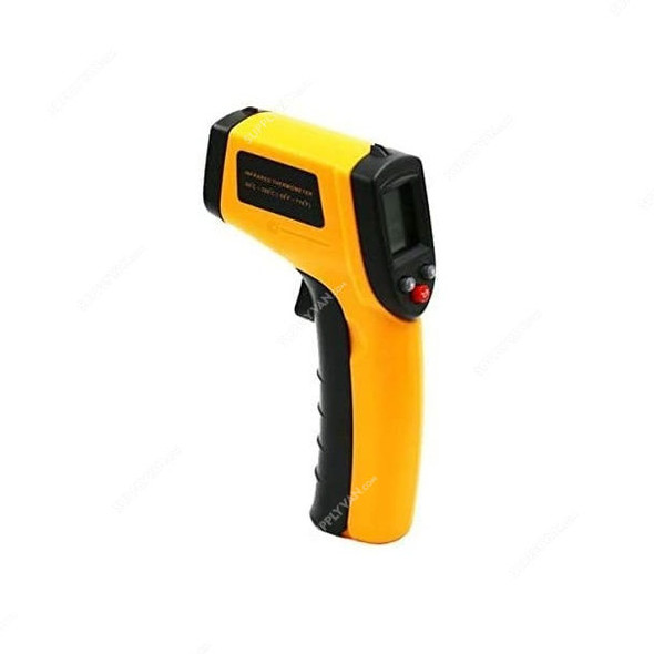 Digital Laser Infrared Thermometer, -50 to 380 Deg.C, Yellow/Black