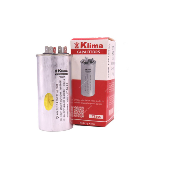 Klima Capacitor, CBB65, 35+5UF, 370-450VAC