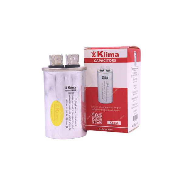 Klima Capacitor, CBB65, 7.5UF, 370-450VAC