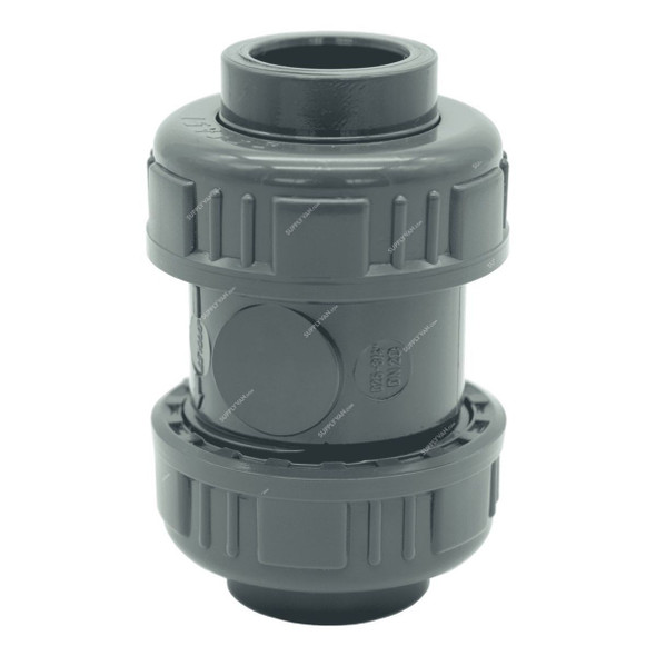 Effast BSPP Threaded Foot Valve, CERHVE032D, HV Series, PVC-U, 1 Inch