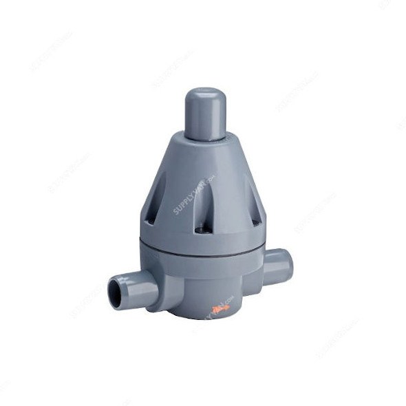 Effast Metric Solvent Welded Pressure Retaining Valve, MDRMVM0500-E, PVC-U, 50MM