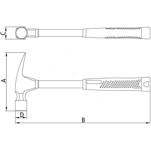Tramontina Framing Hammer, 40805016, 16 Oz Head Weight