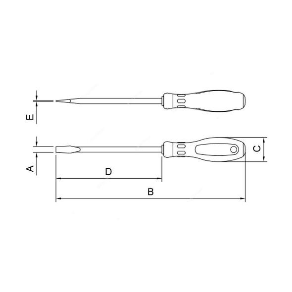 Tramontina Screwdriver, 44127032, Pro Series, Slotted, 6MM Tip Size x 150MM Length