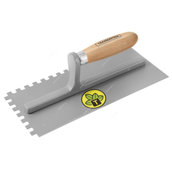 Tramontina Metal Square Trowel With Wood Handle, 77375115, 120MM Width x 272MM Length