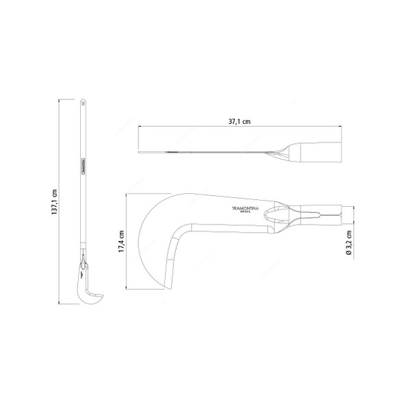 Tramontina Sickle With 110CM Wood Handle, 77600615