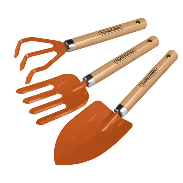 Tramontina Garden Tool Set, 78100801, Orange, 3 Pcs/Set