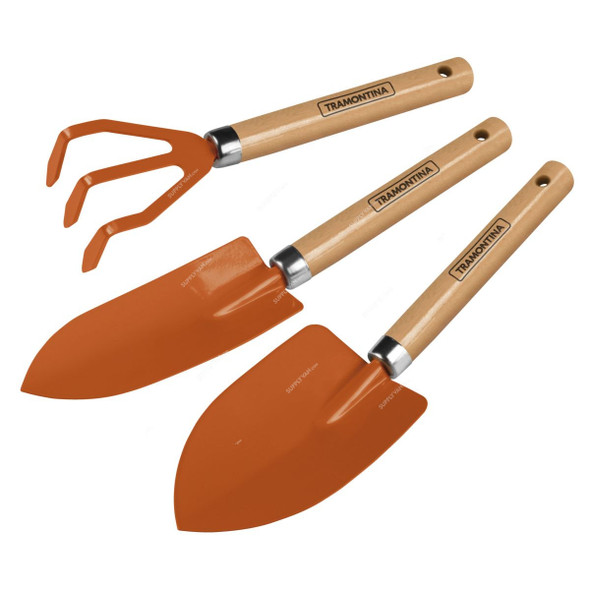 Tramontina Garden Tool Set, 78102801, Orange, 3 Pcs/Set