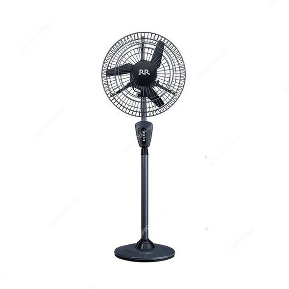 RR Industrial Pedestial Fan, RRAC-PD650E, 220W, 25 Inch, Black