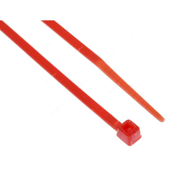 Speedwell Cable Tie, BNT3620, Nylon, 3.6MM Thk x 200MM Length, Red, 100 Pcs/Pack