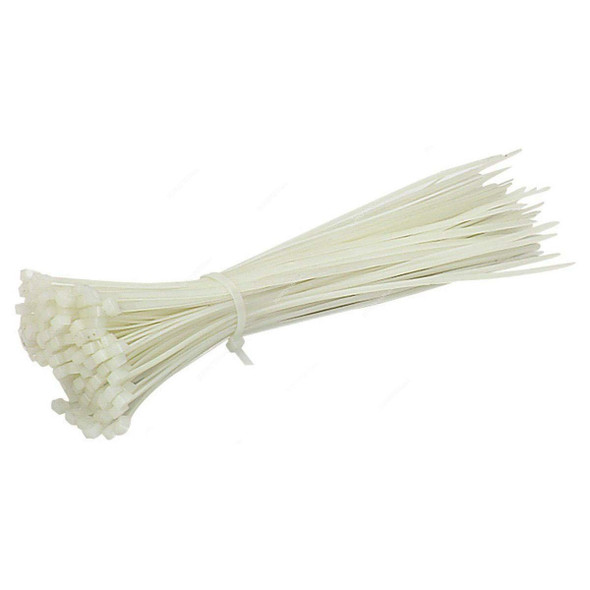 Speedwell Cable Tie, BNT4830, Nylon, 4.8MM Thk x 280MM Length, White, 100 Pcs/Pack