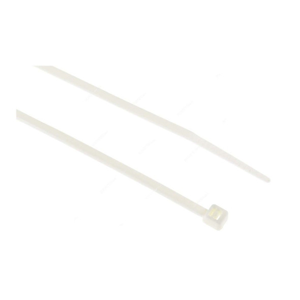 Speedwell Cable Tie, BNT2510, Nylon, 2.5MM Thk x 100MM Length, White, 100 Pcs/Pack