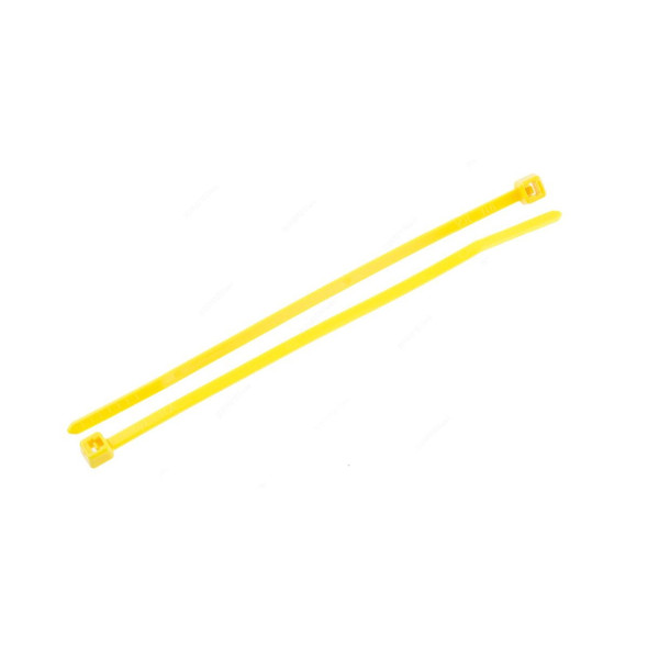 Speedwell Cable Tie, BNT2510, Nylon, 2.5MM Thk x 100MM Length, Yellow, 100 Pcs/Pack